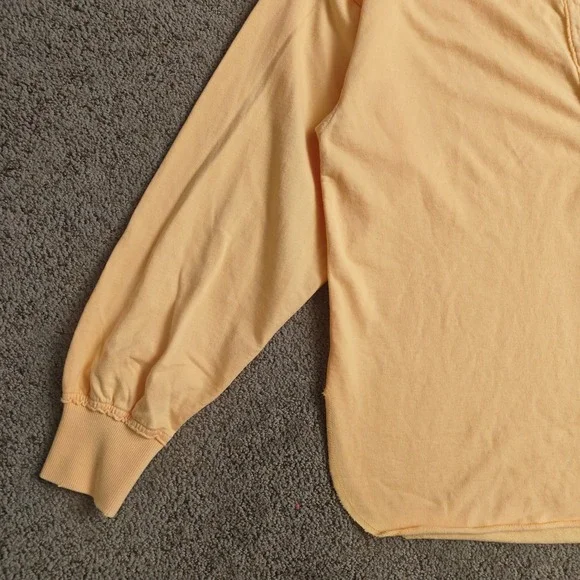 NWT Aerie Womens XXS Peach LongSleeve Collared Pocket Pullover Sweatshirt Cotton - Picture 9 of 16